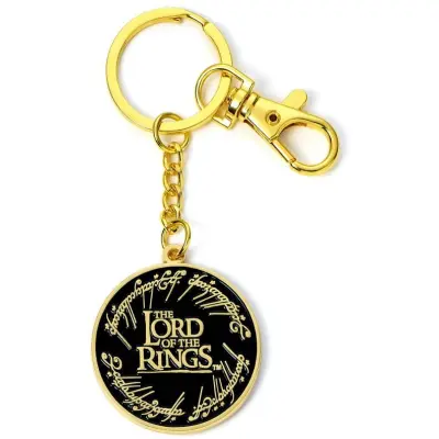 Sagan om Ringen Nyckelring - The Lord Of The Rings Logo - för None - svart/guld