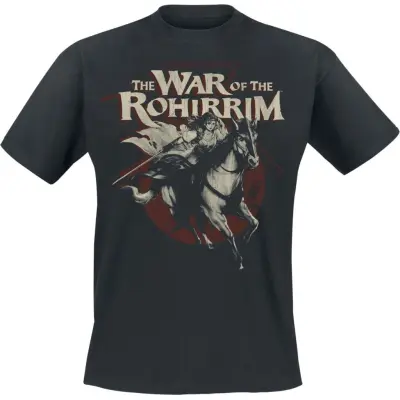Sagan om Ringen T-shirt - Die Schlacht der Rohirrim - Hera Riding - S 5XL - för Herr - svart