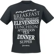 Sagan om Ringen T-shirt - Hobbit Meals - S 4XL - för Herr - svart
