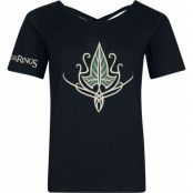 Sagan om Ringen T-shirt - Leaf of Lorien - S 3XL - för Dam - svart