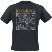 Sagan om Ringen T-shirt - Map Fellowship - M 3XL - för Herr - svart