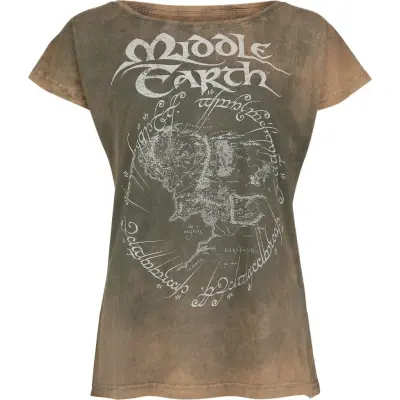 Sagan om Ringen T-shirt - Middle Earth - S 4XL - för Dam - beige