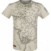 Sagan om Ringen T-shirt - Middle Earth - S XXL - för Herr - grå