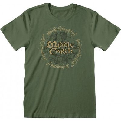 Sagan om Ringen T-shirt - Middle Earth - S XXL - för Herr - oliv