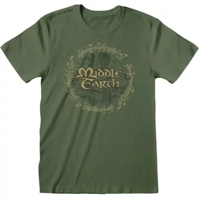 Sagan om Ringen T-shirt - Middle Earth - S XXL - för Herr - oliv