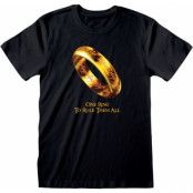 Sagan om Ringen T-shirt - One Ring To Rule Them All - S XXL - för Herr - svart