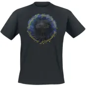 Sagan om Ringen T-shirt - Ring & Tree Of Gondor - Goldprint - M 5XL - för Herr - svart