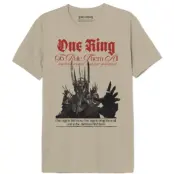 Sagan om Ringen T-shirt - Ring Rules Them All - S XXL - för Herr - sand