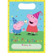 8 stk Godispåsar med Födelsedagsmotiv - Peppa Pig