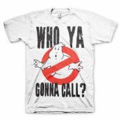 Ghostbusters Who Ya Gonna Call T-Shirt Vit
