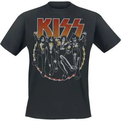 Kiss T-shirt - Vintage Saw - S 3XL - för Herr - svart