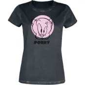 Looney Tunes - Anime T-shirt - Porky Pig - XS 5XL - för Dam - svart