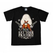 Looney Tunes Say Your Prayers T-Shirt Slim Fit Svart