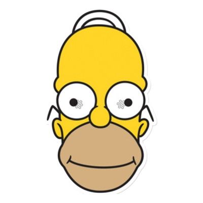 Homer Simpson Pappmask - 1-pack