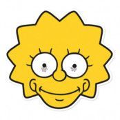 Lisa Simpson Pappmask - 1-pack
