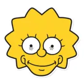 Lisa Simpson Pappmask - 1-pack