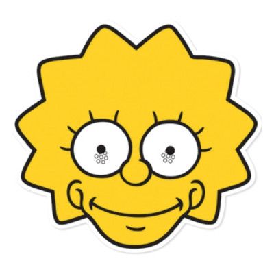 Lisa Simpson Pappmask - 1-pack