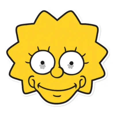 Lisa Simpson Pappmask - 1-pack