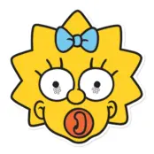 Maggie Simpson Pappmask - 1-pack