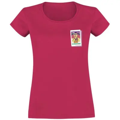 Sesam T-shirt - Bart Vacation - S XXL - för Dam - rosa