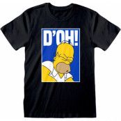 The Simpsons - Anime T-shirt - D'OH! - S XXL - för Herr - svart