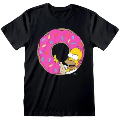 The Simpsons - Anime T-shirt - Donut - S XL - för  svart