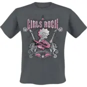 The Simpsons - Anime T-shirt - Girls Rock - S XXL - för Herr - skiffer