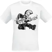 The Simpsons - Anime T-shirt - Homer Guitar - S XXL - för Herr - vit