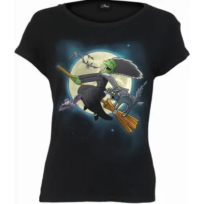 The Simpsons - Anime T-shirt - Marge Witch - S XXL - för Dam - svart