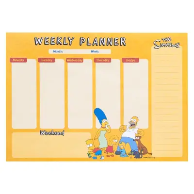The Simpsons Weekly Planner A4