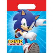 4 stk Papir Godteposer/Partybags - Sonic the Hedgehog