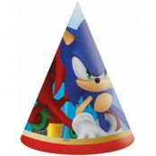 6 stk Sonic The Hedgehog Partyhattar