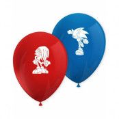 8 stk Ballonger 28 cm - Sonic the Hedgehog