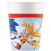 8 stk Sonic the Hedgehog Pappmuggar 200 ml