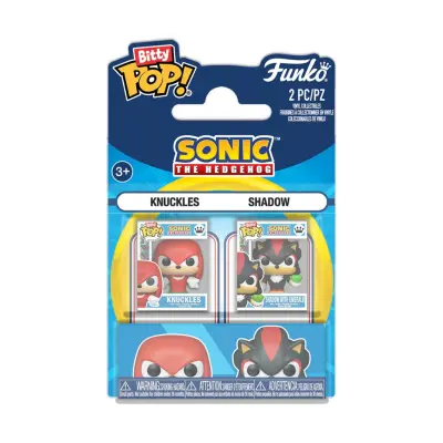 Bitty Pop! 2-Pack: Sonic The Hedgehog - Knuckles & Shadow with Emerald Vinyl Figures