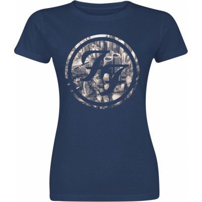 Foo Fighters T-shirt - Sonic Highways - L XXL - för Dam - marinblå