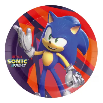 Papperstallrikar Sonic Prime™ - 8-pack
