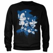 Sonic and Tails Sprayed Sweatshirt, Sweatshirt