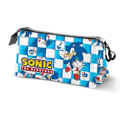 Sonic - Blue Lay - Triple Pencil Case '23X11X10Cm'