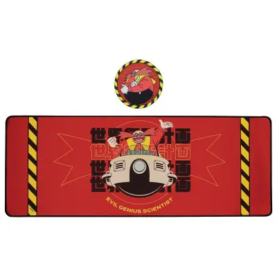 Sonic - Dr. Eggman - Xl Desktop Mat + 1 Coaster