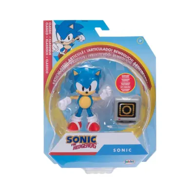 Sonic Figur 10cm Sonic with Ring Item Box - Sonic -  Leksaksaffären