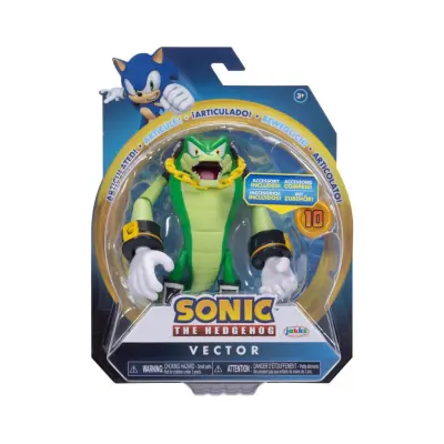 Sonic Figur 10cm Vector with Super Ring - Sonic -  Leksaksaffären
