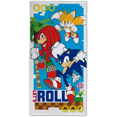 Sonic Handduk 70x140cm - Sonic -  Leksaksaffären