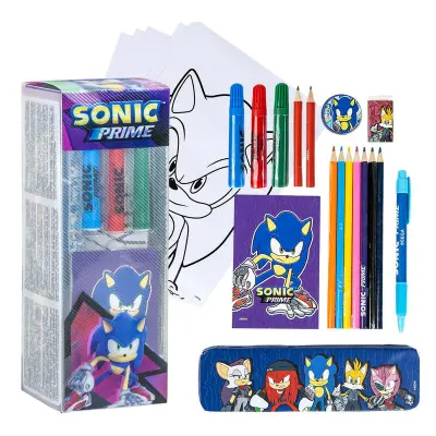 Sonic Prime Colouring stationery set