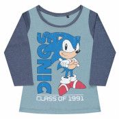 Sonic The Hedgehog - Class Of 1991 Girly Baseball Tee, Long Sleeve T-Shirt