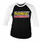 Sonic The Hedgehog Cracked Logo Baseball 3/4 Sleeve Tee