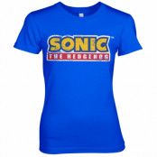 Sonic The Hedgehog Cracked Logo Girly Tee