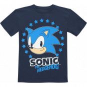 Sonic The Hedgehog - gaming T-shirt - Barn - Stars - 128 152 - för barn - blå