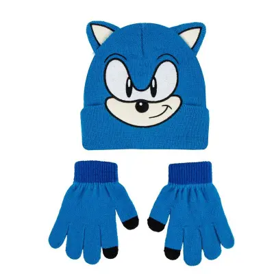 Sonic The Hedgehog hat and gloves set