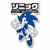 Sonic The Hedgehog Japanese Logo Sticker, Accessories
